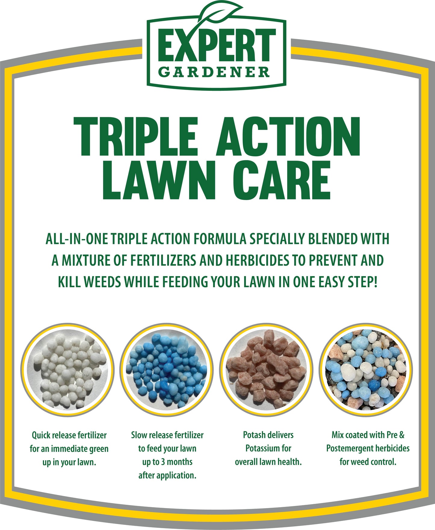 Triple Action Lawn Food Fertilizer, 12 Lb. Covers 4,000 Sq. Ft.